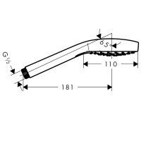 Hansgrohe Croma E 26814670 Ручной душ (чёрный матовый)