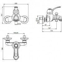 FIMA Carlo Frattini Lamp F3304/1CR Смеситель для ванны
