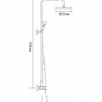 Bronze de Luxe WINDSOR 10118/1F Душевая система в комплекте со смесителем (Бронза)