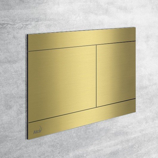 AlcaPlast Flat FUN-BRASS Накладная панель смыва для унитаза (латунь