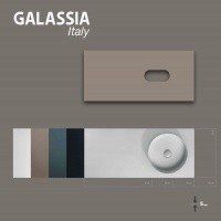 Galassia TABULAE 2053SA - Керамическая полка 101*46 см | SX-DX реверсивная (цвет: песочный матовый)