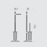 Colombo Design Hermitage B3318 - Напольная стойка с аксессуарами 73 см | для унитаза (хром)