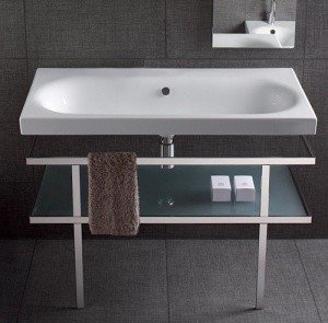 HATRIA Daytime Y0YQ01 - Раковина для ванной комнаты 110*50 см (без отверстий для смесителя)