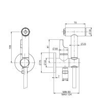 FIMA Carlo Frattini COLLETTIVITA F2320/4CR Гигиенический душ - комплект со смесителем (хром)