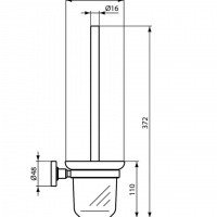 Ideal Standard IOM A9119XG Настенный туалетный ершик (черный матовый)