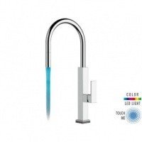 Remer Kitchen Touch-Me QKTR73D Высокий смеситель для кухни с сенсорным управлением и LED-подсветкой (хром)