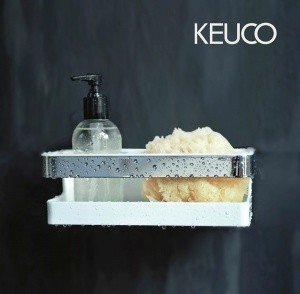 KEUCO Collection Moll 12758010000 Полка - корзинка для душевых принадлежностей (хром | белый)