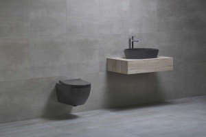 BeWash Bogen 88303670 Bezrámové závěsné WC s funkcí bidetu | kryt mikrolift (černý matný)