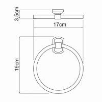 WasserKRAFT Oder K-3060 Держатель для полотенца - кольцо (хром)