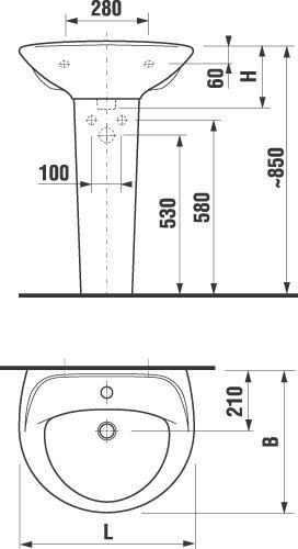 JIKA LYRA 1927.0 Пьедестал, в интернет-магазине сантехники Сантехмаг.Ру