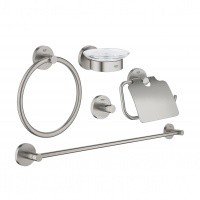 GROHE Essentials 40344DC1 - Набор аксессуаров для ванной комнаты и туалета (суперсталь)