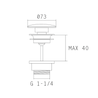 AXA AF001507 Сливной гарнитур | донный клапан (черный матовый)