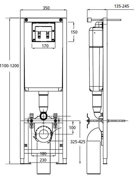 Ideal Standard W3089AA Система инсталляции, в магазине сантехники ...
