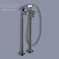 AXOR Montreux 16553330 Свободностоящий смеситель для ванны - напольный монтаж (Полированный черный хром)