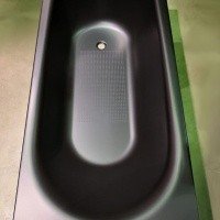 BETTE Comodo 1251-035 Ванна стальная встраиваемая 180*80*45 см (черный матовый)