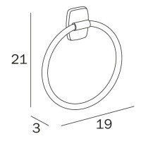 INDA Export A2216TCR Держатель для полотенца - кольцо (хром)