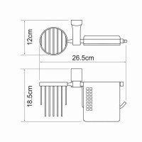 WasserKRAFT Leine K-5059 Держатель для туалетной бумаги с держателем освежителя воздуха (хром)