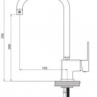 GPD Nova MTE35 Высокий смеситель для кухни (хром)