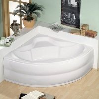 Акриловая ванна ALPEN Simona 140 a06111, гарантия 10 лет, угловая форма, объём 275 литров, цвет - euro white (европейский белый)