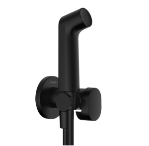 Hansgrohe 29230670 Гигиенический душ - комплект с запорным вентилем и шлангом (чёрный матовый)