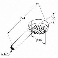 KLUDI LOGO 6810005-00 Душевая лейка (хром)