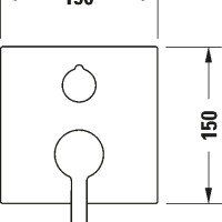 Duravit C.1 C15210011010 Смеситель для ванны - внешняя часть (хром)