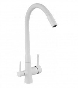 Savol S-L1806W-02 Высокий смеситель для кухни с функцией подачи питьевой воды (белый матовый)