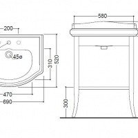Kerasan Retro Комплект мебели для ванной комнаты на 69 см