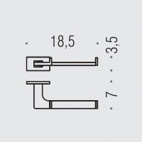 Colombo Design LOOK B1608.GM - Держатель для туалетной бумаги Graphite Matt (графит шлифованный)