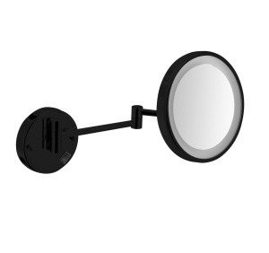 NOFER Vanity 08006.N Зеркало косметическое с LED-подсветкой для ванной Ø 215 мм (чёрный)