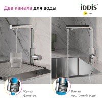 IDDIS Rule RULSBLFi05 Высокий смеситель для кухни (хром)