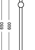 Hansapurejet 0438 0200 Душевая стойка (хром), 600 мм, диаметр 18 мм, (укорачивается)