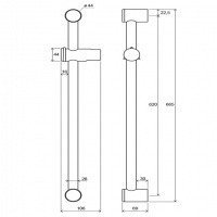Держатель душевой лейки grohe 28666000. Радиусный цоколь. 972 00. 00. 972 00.