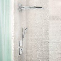 Верхний душ с держателем 24011400 Hansgrohe Rainmaker Select 580 (белый, хром)