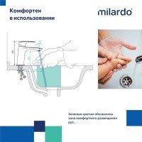 MILARDO Rora RORWT00M01 Смеситель для раковины (белый матовый)