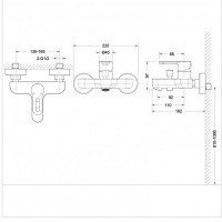 Bravat Stream-D F637163C-01 Смеситель для ванны (Хром)