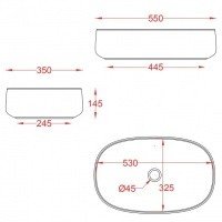 ArtCeram Cognac COL003 01 00 Раковина накладная на 55 см