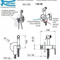 Remer Infinity I65WBG Гигиенический душ со смесителем (золото шлифованное)