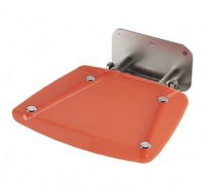 Ravak Ovo-B II Orange B8F0000053 Складное сиденье для душа (нержавеющая сталь | оранжевый пластик)