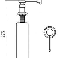 Savol S-ZY003L Встраиваемый дозатор для жидкого мыла или для моющего средства (хром сатин)