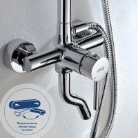 WasserKRAFT A14401 Душевая система - комплект со смесителем с функцией наполнения ванны (хром)