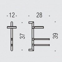 Colombo Design PLANETS B9824 - Настенный держатель для полотенец с мыльницей | на штанге (хром)