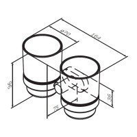 AM.PM Sense L A74343400 Стакан для зубных щёток подвесной (хром)