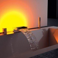 REMER Q-Ambient QA06 Смеситель на борт ванны с LED-подсветкой (хром)