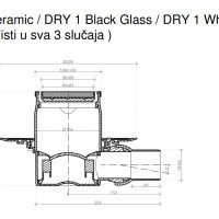 PESTAN Standard Dry White Glass 13000175 Душевой трап 100*100 мм - готовый комплект для монтажа с декоративной решёткой (белое стекло | золото)