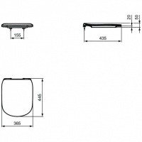 Ideal Standard Tesi T352801 Сиденье с крышкой для унитаза (белый)