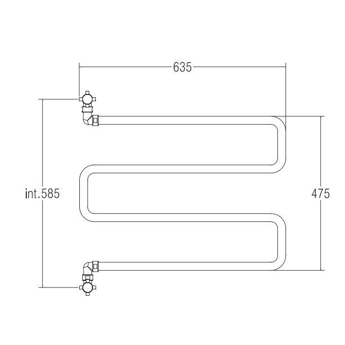 Margaroli Vento 400/SP Водяной полотенцесушитель поворотный (цвет хром ...