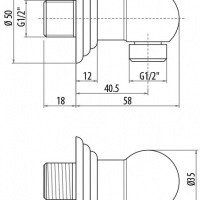 GATTONI PD PRARE11V0 Подключение для душевого шланга (бронза)