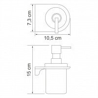 WasserKRAFT Kammel K-8399WHITE Дозатор для жидкого мыла подвесной (белый матовый)