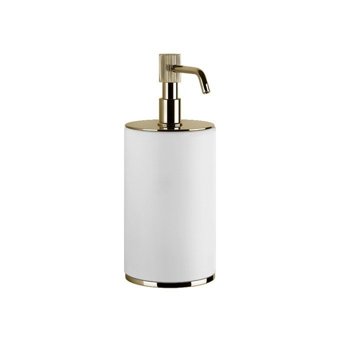 GESSI Venti20 65437.710 Дозатор для жидкого мыла настольный (белый | латунь PVD)